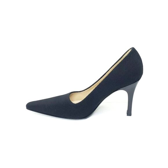 Gucci Pumps Pointed Snip Toe Heels Black Fabric Womens US 7 B - Picture 3 of 11